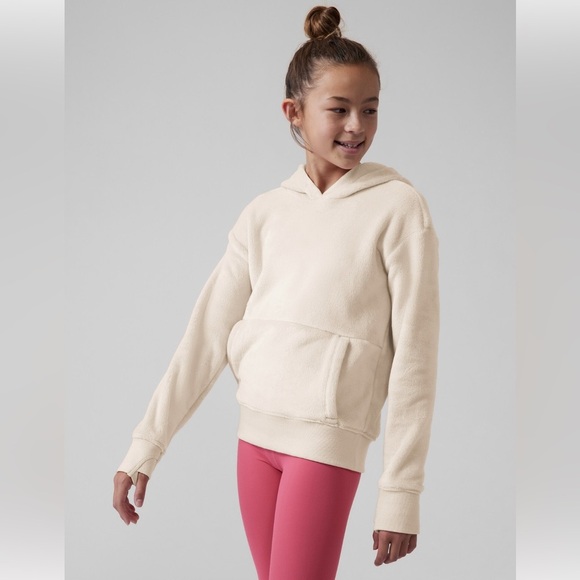 Athleta Other - Athleta Girl Feelin’ Great Hoodie Girl’s XXL/16 cream. long sleeve thumb holes